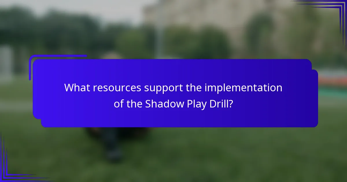 What resources support the implementation of the Shadow Play Drill?